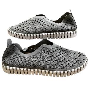 Ilse Jacobsen Hornbæk Tulip 140 Grey Slip On Shoes Women's US 6.5 EUR 37